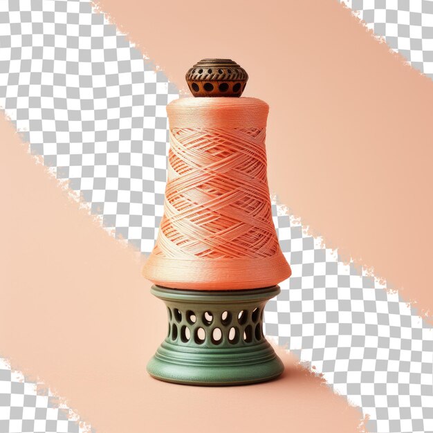 PSD vintage needle and thread with thimble on a transparent background