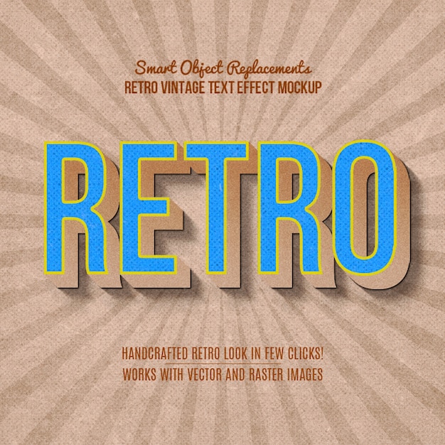 PSD  vintage retro text effect 