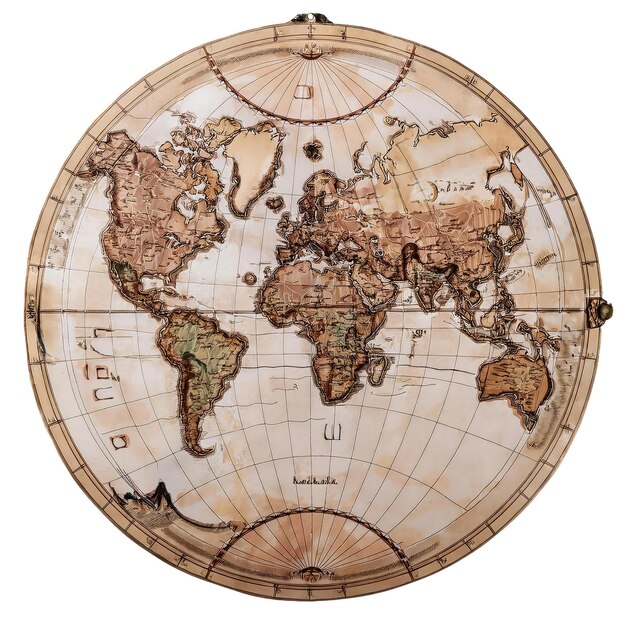 PSD vintage world map