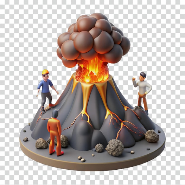 PSD volcanic eruption scene