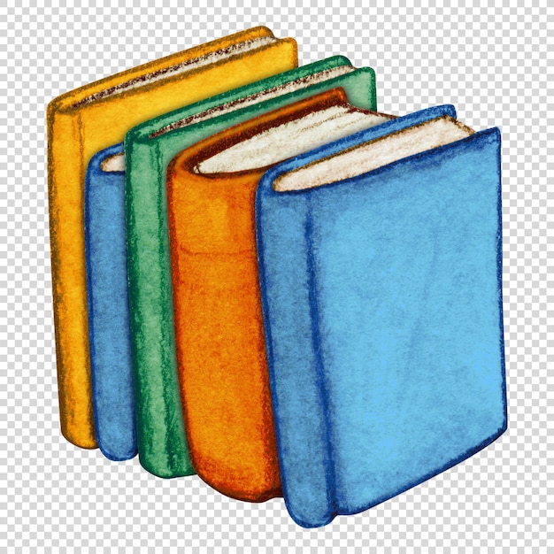 PSD watercolor hand drawn book