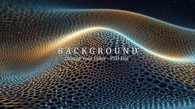 PSD wave of dots and weave lines abstract background network connection structure generative ai