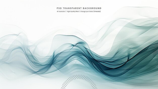 PSD wave vector element with abstract colorful gradient lines for website banner and brochure