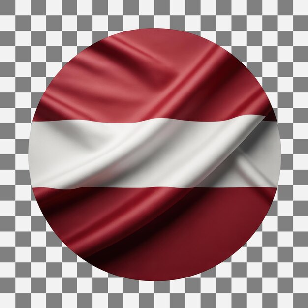 PSD wavy austrian flag in circular shape