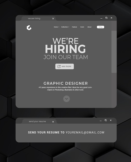 PSD we are hiring template design