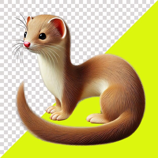 PSD weasel isolated on a transparent background