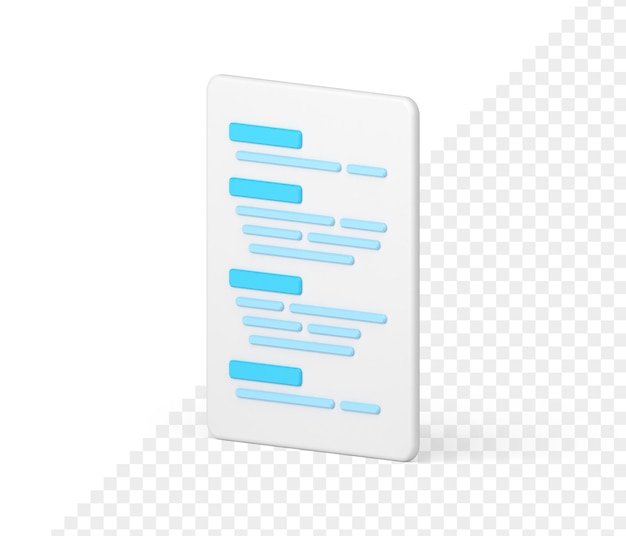 PSD web page with program code 3d icon software coding and development