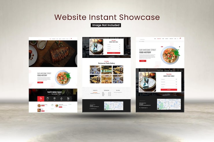 PSD web template with landing page mockup