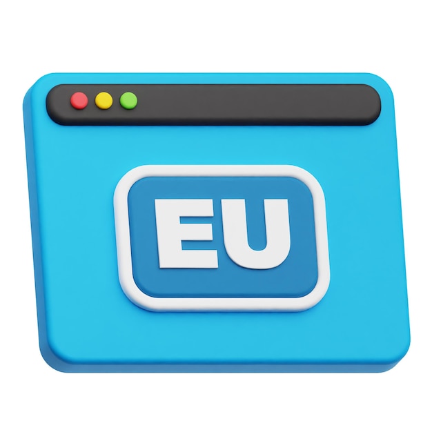 PSD website 3d icon isolated on the white background