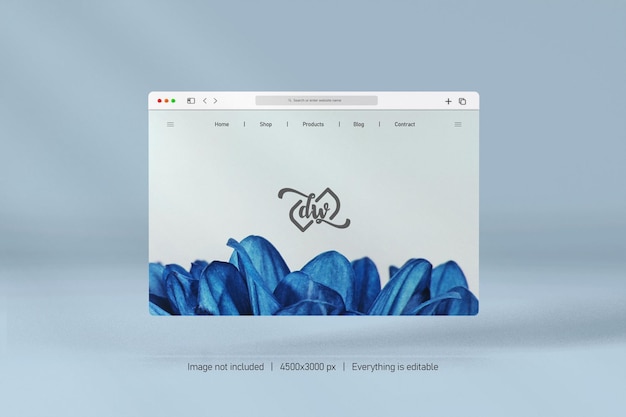 PSD website presentation mockup isolated