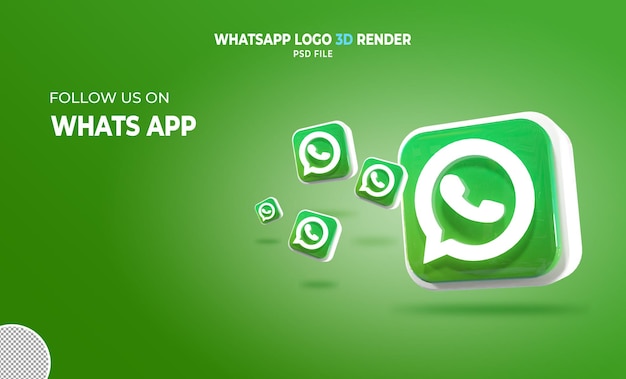 PSD whats app logo 3d render
