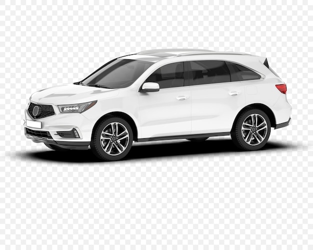 PSD white acura mdx suv