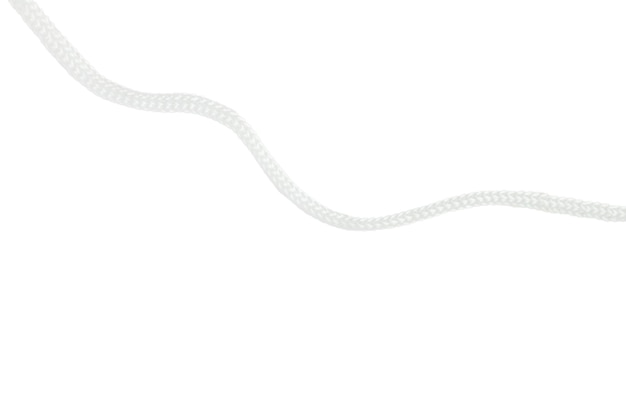 PSD white cord rope rope on a blank background