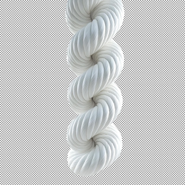 PSD a white rope with a knot on it