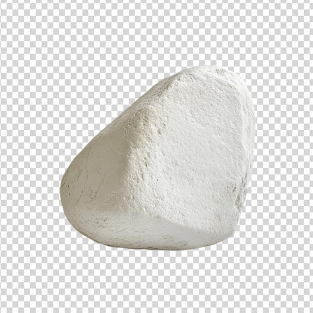 PSD white stone isolated on transparent background