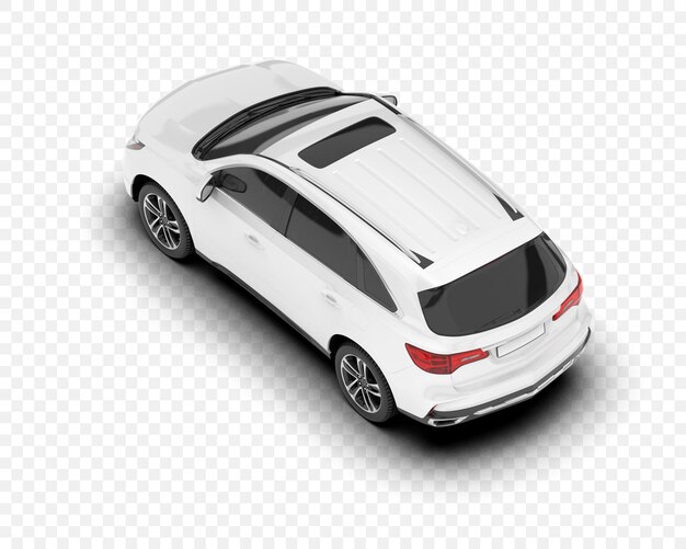 PSD white suv with sunroof