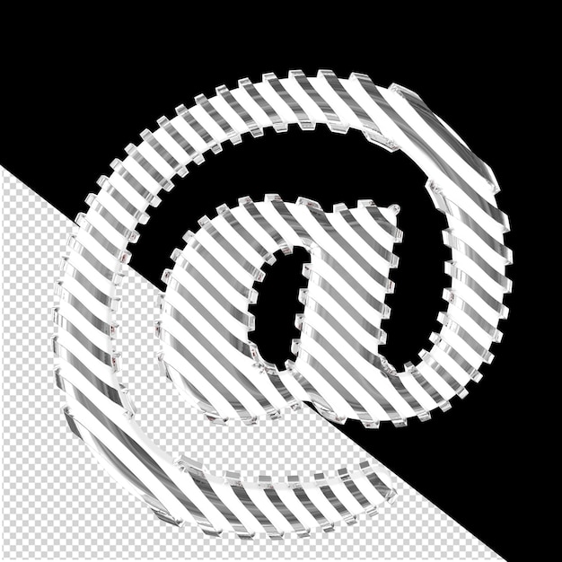 PSD white symbol with silver diagonal ultra thin straps