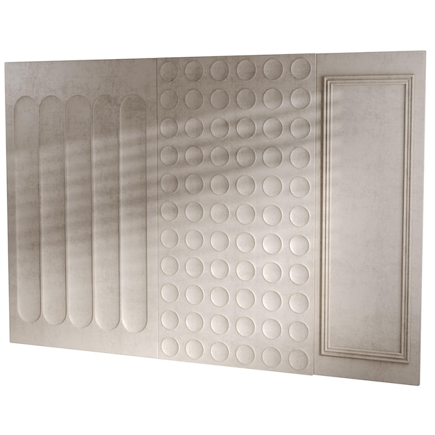 PSD a white wall with a pattern of circles and ovals