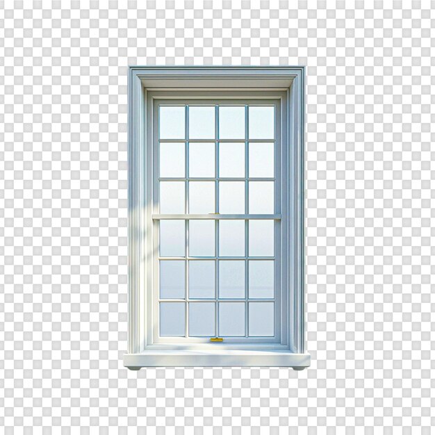 PSD white window isolated on transparent background