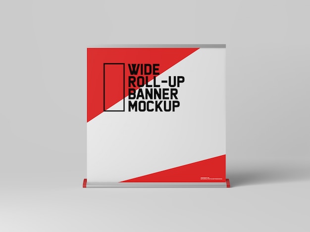 PSD wide roll-up banner mockup