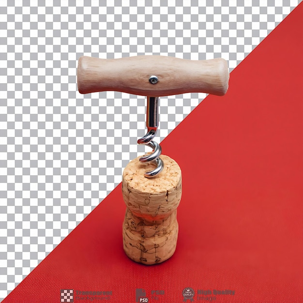 PSD wine corkscrew isolated