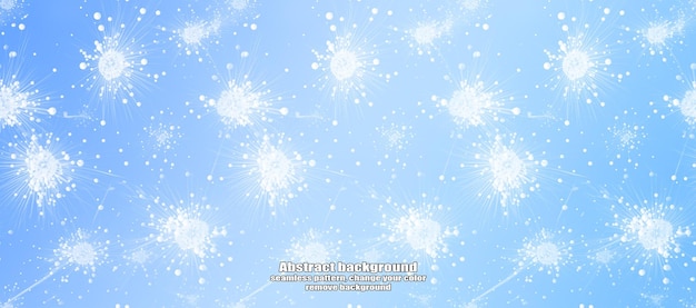 PSD winter abstract snowflake texture pattern with color customization and transparent background