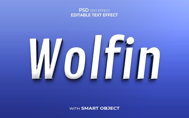 PSD wolfin text effect