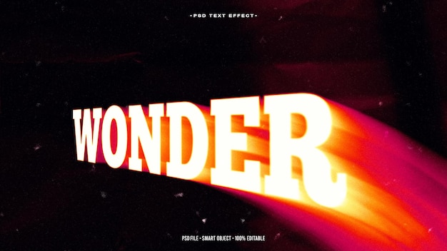 PSD wonder 3d editable text effect