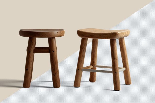 PSD wooden stools