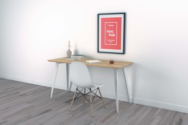 PSD workstation frame and screen mockup
