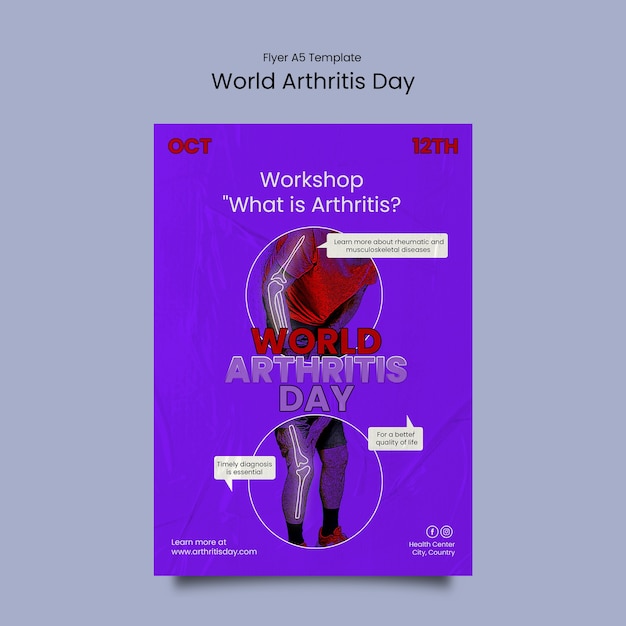 PSD world arthritis day template design