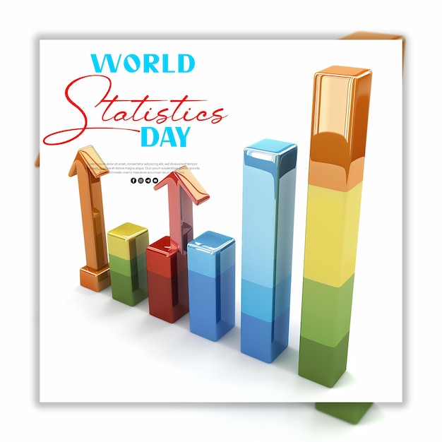 PSD world statistics day template background