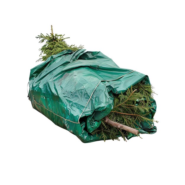 PSD wrapped christmas tree for recycling
