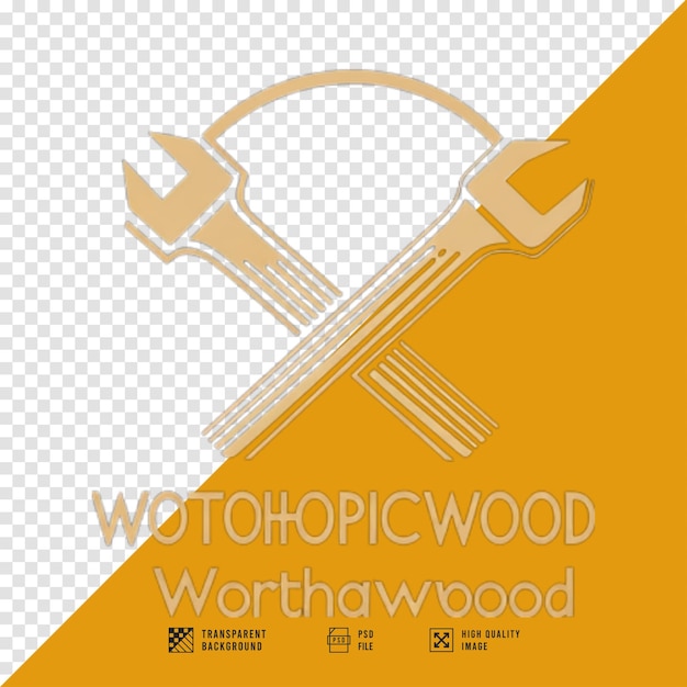 PSD wrench image consists of abstract style without background hd quality