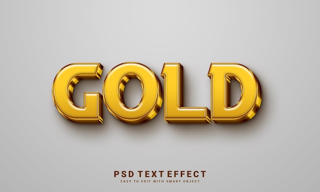 PSD yellow 3d editable text effect