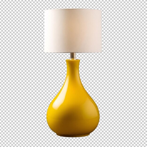 PSD yellow ceramic table lamp