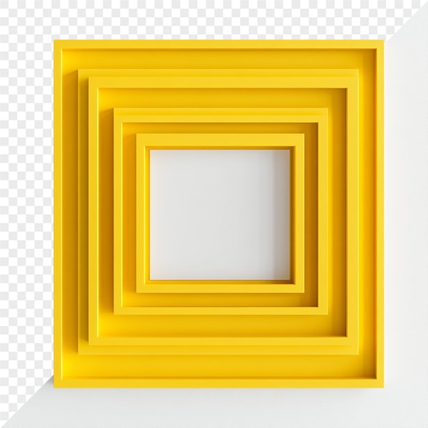 PSD a yellow square is on a white background with a square on it