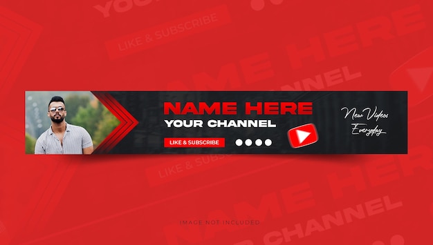 PSD youtube channel banner or cover design