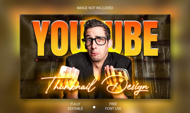 PSD youtube channel thumbnail and web banner premium psd