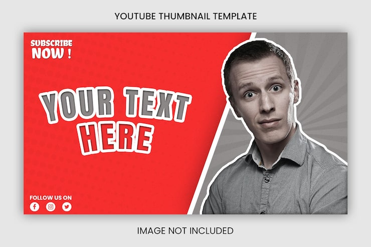 PSD youtube video channel thumbnail template