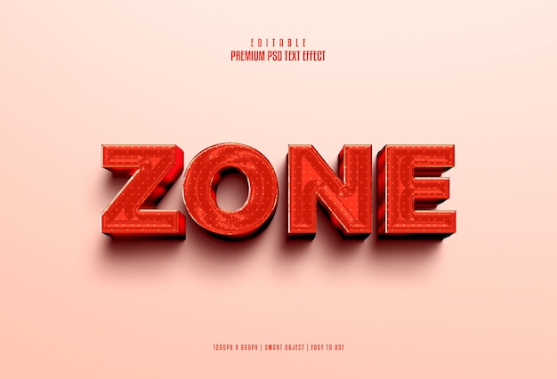 PSD zone editable premium 3d psd text effect