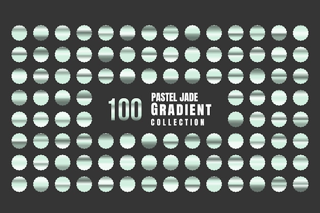 Vector 100 pastel jade gradient collection