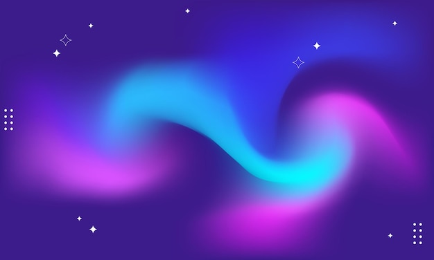 Vector 10gradient vibrant aurora of shades background