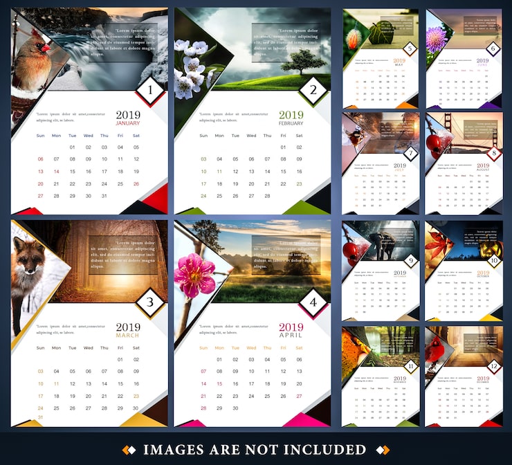 Vector 2019 calender