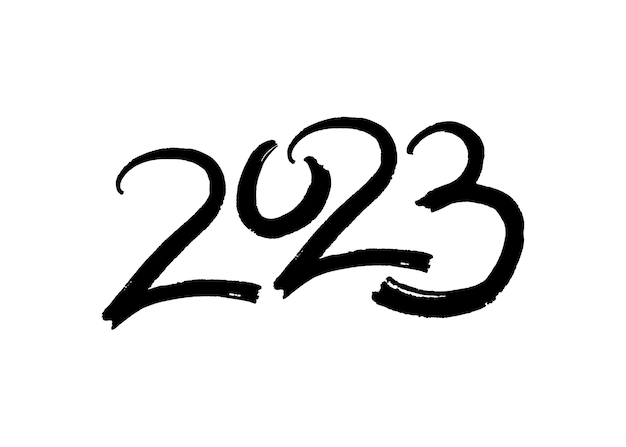 Vector 2023 calligraphy lettering