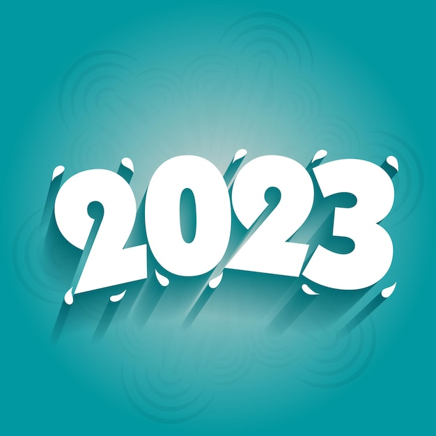 Vector 2023 happy new year text typography design template.