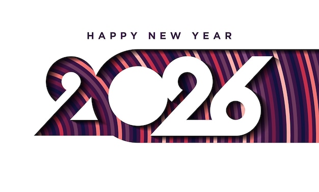Vector 2026 happy new year background design