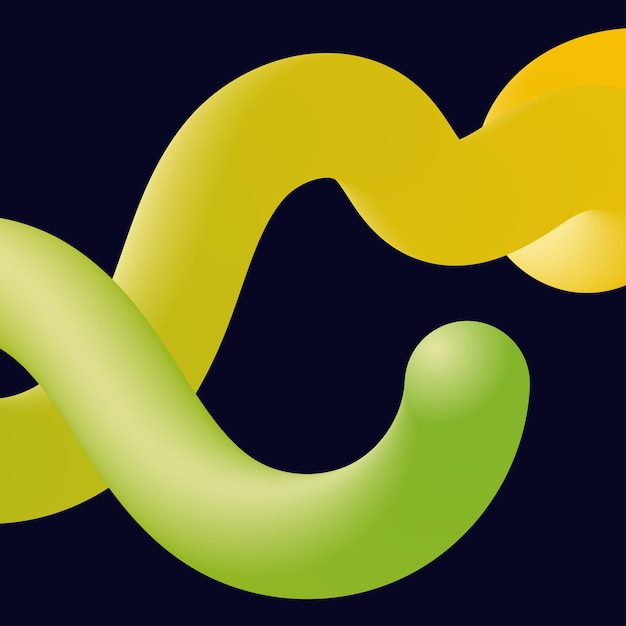 Vector 3d abstract colorful twisted liquid shapes creative design elements vector modern gradient shapes elements for bannerbackgroundposter