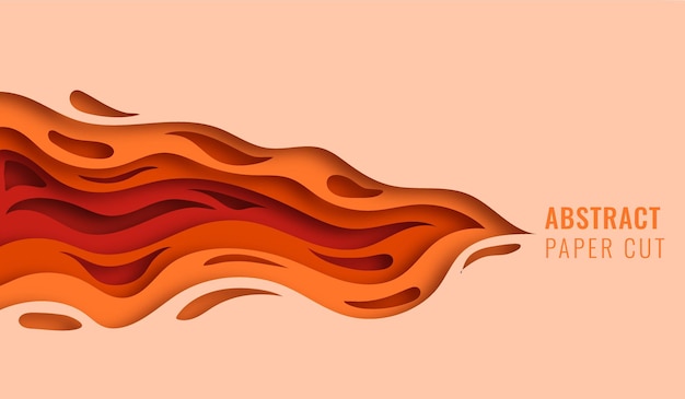 Vector 3d abstract paper cut background premium vector