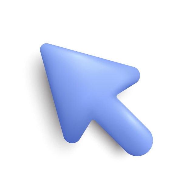 3d arrow pointer mouse cursor icon computer interface render click here arrow vector